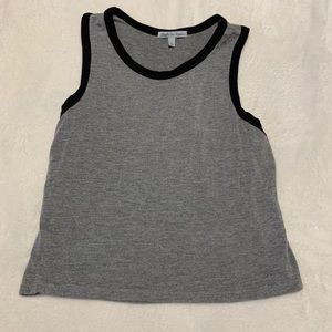 Gray cropped tank top